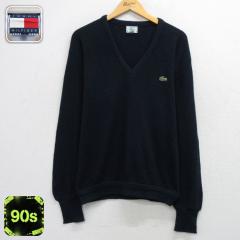 �Ò� ���R�X�e LACOSTE IZOD ���� �u�����h �Z�[�^�[ �����Y 90�N�� 90s �����|�C���g���S �傫���T�C�Y �A�N���� V�l�b�N �Z�� 26apr25 