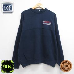 �Ò� ���[ Lee ���� �Z�[�^�[ �����Y 90�N�� 90s �؂�ւ� �j�b�g �R�b�g�� �N���[�l�b�N USA�� �l�C�r�[ 26sep08 ����