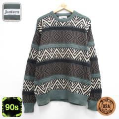 �Ò� �W�����Z�� Jantzen ���� �Z�[�^�[ �����Y 90�N�� 90s �R�b�g�� �N���[�l�b�N ���� USA�� �u���E�� 26sep24 ����