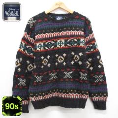 �Ò� Woolrich ���� �Z�[�^�[ �����Y 90�N�� 90s �t�F�A�A�C�� �E�[�� �N���[�l�b�N ���� �u���b�N spe 26sep24 ����
