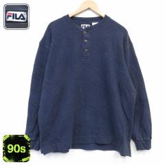 �Ò� �t�B�� FILA ���� �Z�[�^�[ �����Y 90�N�� 90s �����|�C���g���S �傫���T�C�Y �R�b�g�� �w�����[�l�b�N �l�C�r�[ 26aug17 ����