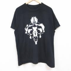 古着 半袖 Tシャツ メンズ クルーネック 黒 ブラック Lサイズ 中古 中古 古着