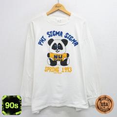 �Ò� TULTEX ���� �r���e�[�W T�V���c �����Y 90�N�� 90s �p���_ SIGMA �傫���T�C�Y �R�b�g�� �N���[�l�b�N USA�� �� �z���C ���� �Ò�