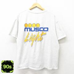 �Ò� �I�j�[�^ ONEITA ���� �r���e�[�W T�V���c �����Y 90�N�� 90s MUSCO ���|�P�b�g�t�� �傫���T�C�Y �N���[�l�b�N �O���[  ���� �Ò�