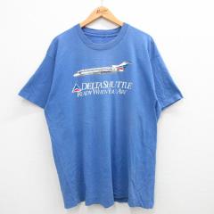 �Ò� ���� �r���e�[�W T�V���c �����Y 90�N�� 90s �f���^�V���g�� ��s�@ �傫���T�C�Y �N���[�l�b�N �� �l�C�r�[ XL�T�C�Y �� ���� �Ò�