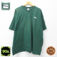 �Ò� �t�B�� FILA ���� �r���e�[�W T�V���c �����Y 90�N�� 90s �����|�C���g���S �傫���T�C�Y �R�b�g�� V�l�b�N USA�� �� �O ���� �Ò�