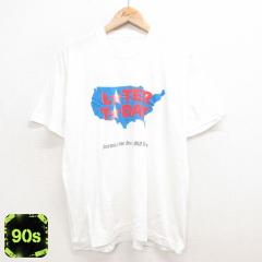 �Ò� ���� �r���e�[�W T�V���c �����Y 90�N�� 90s �� BLOOD �N���[�l�b�N �� �z���C�g XL�T�C�Y ���� ���� �Ò�