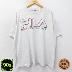 �Ò� �t�B�� FILA ���� �r���e�[�W T�V���c �����Y 90�N�� 90s �r�b�O���S �C���^�[�i�V���i�� �傫���T�C�Y �R�b�g�� �N���[ ���� �Ò�