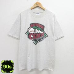 �Ò� ���� �r���e�[�W T�V���c �����Y 90�N�� 90s MLB �A���g�D�[�i�J�[�u �傫���T�C�Y �N���[�l�b�N ���O���[ ���~�� ���W�� ���� �Ò�