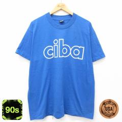 �Ò� �t���[�c�I�u�U���[�� ���� �r���e�[�W T�V���c �����Y 90�N�� 90s Ciba �N���[�l�b�N USA�� �� �u���[ XL�T�C�Y ���� ���� �Ò�
