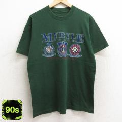 �Ò� ���� �r���e�[�W T�V���c �����Y 90�N�� 90s �}�[�g���r�[�` �N���[�l�b�N �� �O���[�� L�T�C�Y ���� ���� �Ò�