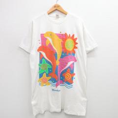 �Ò� ���� �r���e�[�W T�V���c �����Y 90�N�� 90s �C���J �����g�[�N �����O�� �R�b�g�� �N���[�l�b�N �� �z���C�g XL�T�C�Y  ���� �Ò�