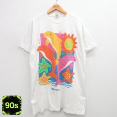 �Ò� ���� �r���e�[�W T�V���c �����Y 90�N�� 90s �C���J �����g�[�N �����O�� �R�b�g�� �N���[�l�b�N �� �z���C�g XL�T�C�Y  ���� �Ò�