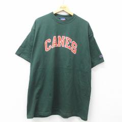 �Ò� �`�����s�I�� champion ���� �r���e�[�W T�V���c �����Y 00�N�� 00s CANES �傫���T�C�Y �����O�� �R�b�g�� �N���[�l�b�N ���� �Ò�