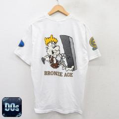 �Ò� ���� �r���e�[�W T�V���c �����Y 00�N�� 00s BRONZE AGE �N���[�l�b�N �� �z���C�g XL�T�C�Y ���� ���� �Ò�