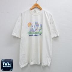 �Ò� ���� �r���e�[�W T�V���c �����Y 00�N�� 00s ���b�g BARBADOS �傫���T�C�Y �R�b�g�� �N���[�l�b�N �� �z���C�g XL�T�C�Y ���� �Ò�
