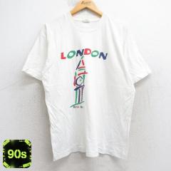 �Ò� ���� �r���e�[�W T�V���c �����Y 90�N�� 90s �����h�� �r�b�O�x�� BIG BEN �R�b�g�� �N���[�l�b�N �� �z���C�g L�T�C�Y  ���� �Ò�