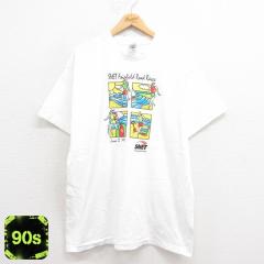 �Ò� �t���[�c�I�u�U���[�� ���� �r���e�[�W T�V���c �����Y 90�N�� 90s SNET ��ƍL�� �R�b�g�� �� �z���C�g XL�T�C�Y ���� ���� �Ò�