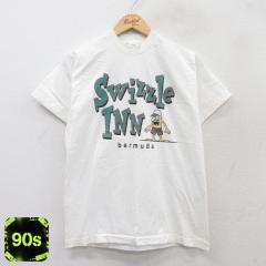 �Ò� �t���[�c�I�u�U���[�� ���� �r���e�[�W T�V���c �����Y 90�N�� 90s Swizzle INN �R�b�g�� �N���[�l�b�N �� �z���C�g spe  ���� �Ò�