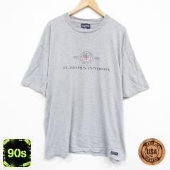 �Ò� �W�����X�|�[�c ���� �r���e�[�W T�V���c �����Y 90�N�� 90s �t�B���f���t�B�A �傫���T�C�Y �N���[�l�b�N USA�� �O���[  ���� �Ò�