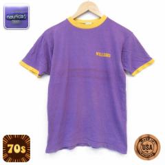 �Ò� �`�����s�I�� Champion ���� �r���e�[�W T�V���c �����Y 70�N�� 70s WILLIAMS �t�F�[�h �R�b�g�� �N���[�l�b�N USA�� �p�[�v�� 26ju