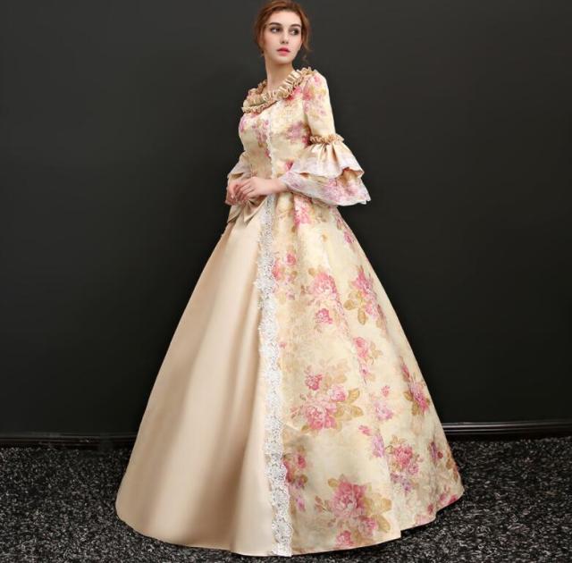 コスプレ服 ステージ演出服 カラードレス ナイトドレス きれいめ 司会 イベント 新劇演出 現代劇演出 中世貴族風ドレス 王族服 華やか 礼服 ジュリエット 仮装 変装の通販は 5,994円