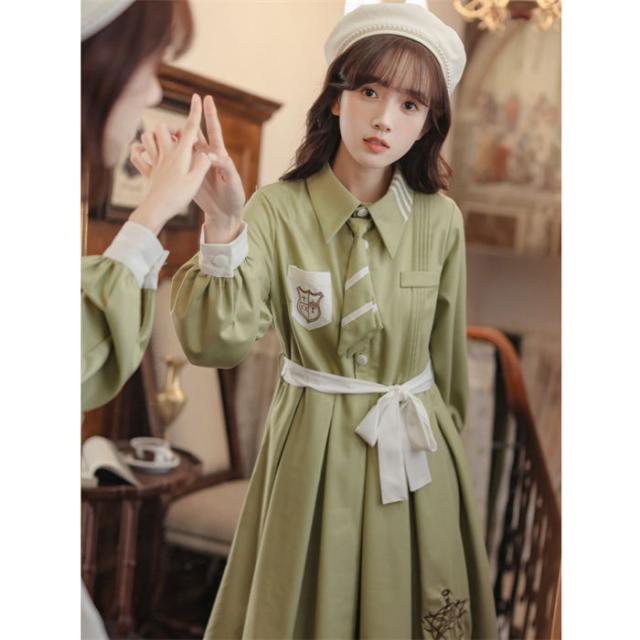 マント ワンピース 森ガール S M L XL レトロワンピース 長袖