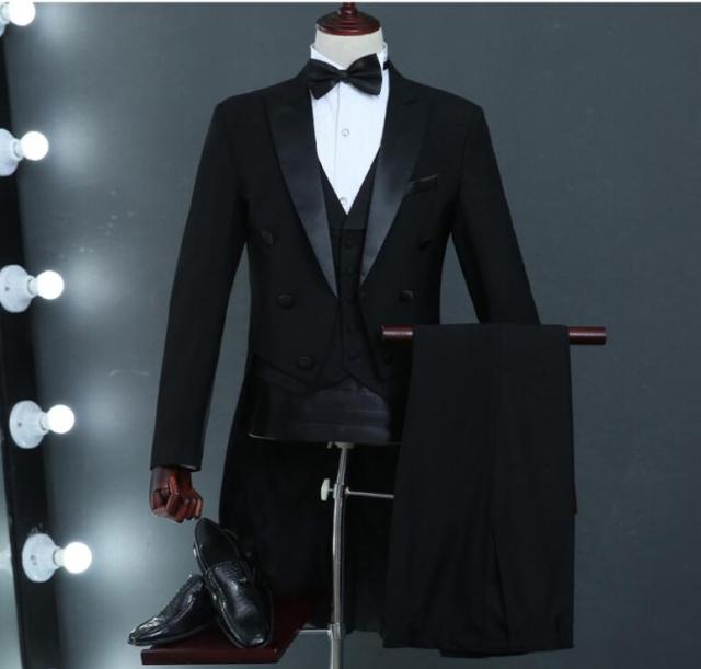 燕尾服 新品 カジュアルスーツ 5点セットアップ ビジネススーツ メンズ