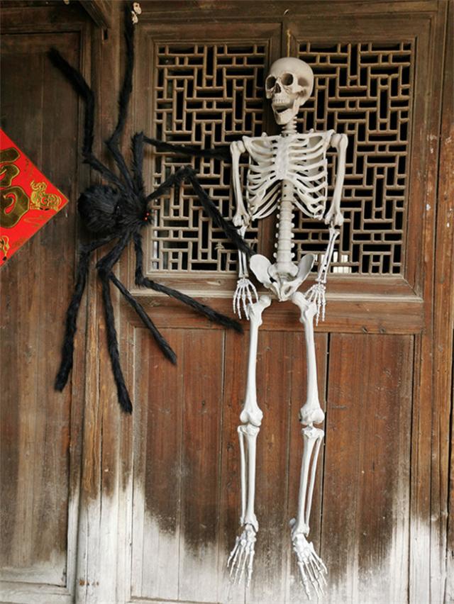可動式 90CM 等身大 飾り 骸骨 楽天市場】ハロウィン 身長約７５センチハロウィーン骸骨オブジェ×2セット 髑髏 モデル 模型 ハロウィン
