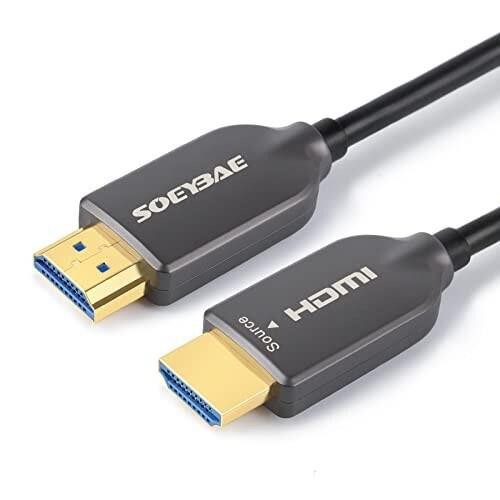 SOEYBAE 4K 光ファイバーHDMI ケーブル 15M HDMI2.0 ケーブル 4K @ 60Hz HDR/Ultra HD 4:4:4 HDCP2.2 19Gbps超高速伝送のサムネイル