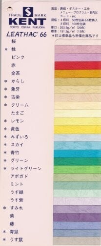 エスケント 色画用紙 レザック66 175kg 四切 ピンク 50枚 1431144