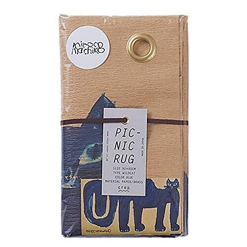 PICNIC RUG WILD CAT ブルーS 90 x 60 cm