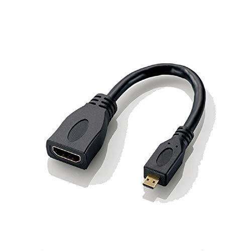 エレコム HDMI メス - micro HDMI オス 変換ケーブル 10cm ブラック AD