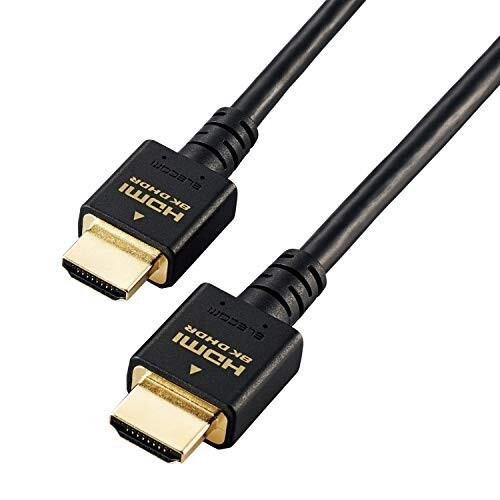 エレコム HDMI 2.1 ケーブル ウルトラハイスピード 2m 8K60Hz 4K120Hz 48Gbps 超高速 7680×4320 eARC VRR 黒 ブラック GM-DHHD21E