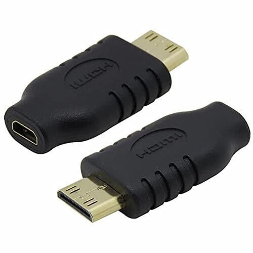 ViViSun Micro HDMI to mini HDMI交換アダプタ 金メッキコネクタ 高速データ転送 Mini HDMIオス to micro HDMIメス