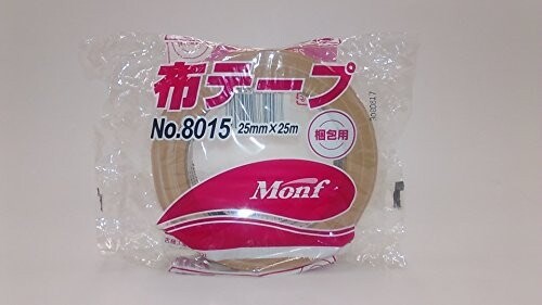 古藤工業 Monf No.8015 布粘着テープ 黄土 厚0.2mm×幅25mm×長さ25m