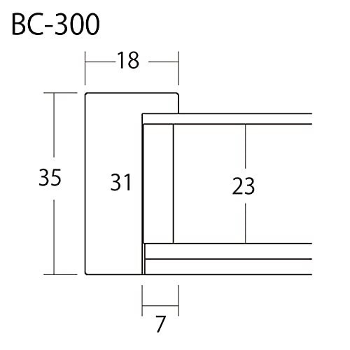 大額 デッサン額 BC-300 OA-B5 ナチュラル UVカットアクリル