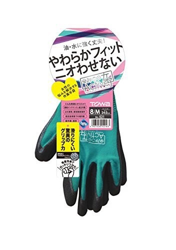 東和コーポレーション 作業用手袋 Active女子 ターコイズ 8M 521 女性