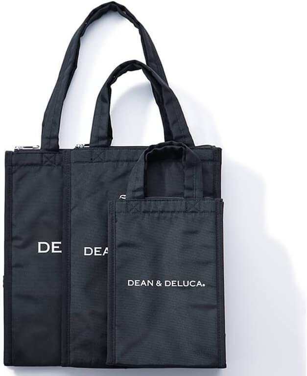 DEAN&DELUCA クーラーバッグ ブラックM 保冷バッグ ファスナー付き