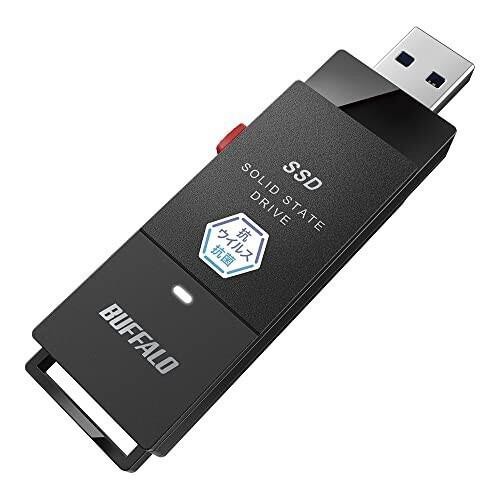 バッファロー BUFFALO 抗ウイルス抗菌ポータブルSSD USB3.2Gen1 TypeA