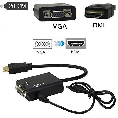 Rosebe HDMI VGA 変換 アダプタ HDMI VGA 変換 ケーブル D-SUB 15ピン