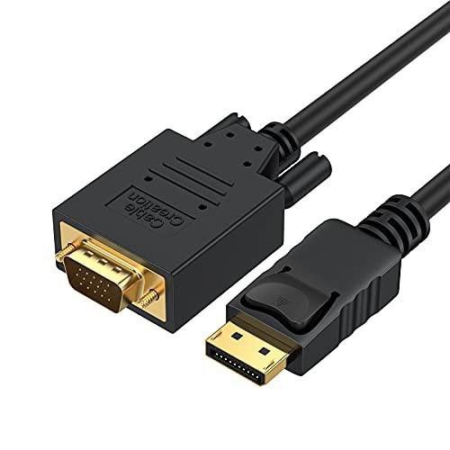 1.8M_ブラック DisplayPort VGA ケーブル，CableCreation