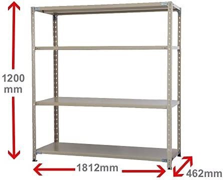 プラス KR 軽量スチールラック (天地4段) 奥行462mm 高さ1200mm 幅