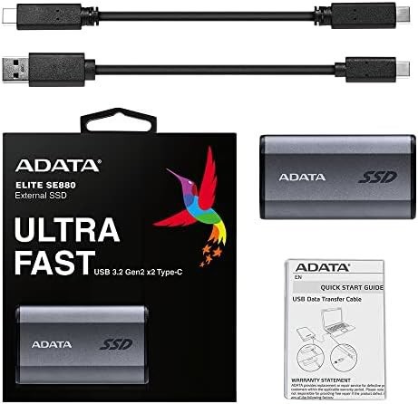 ADATA SE880 ポータブル SSD 外付 500GB USB 3.2 Gen 2x2 USB Type-C