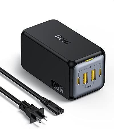 PD 充電器 AOHI 120w usb c 充電器 4ポート 充電器 type-c 急速充電器