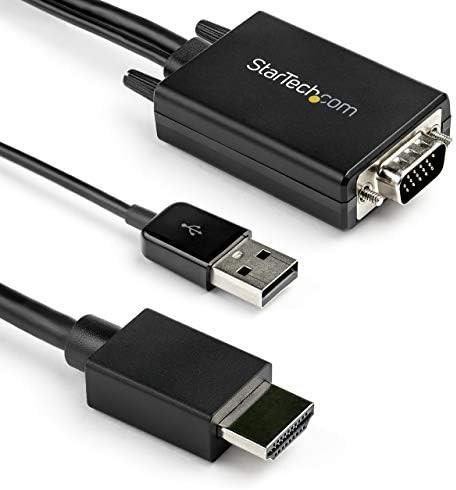 VGA HDMI 変換アダプタケーブル 2m USBオーディオ対応 1920x1080