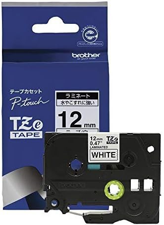 ピータッチ ラミネートテープ TZe-231 幅12mm (黒文字 白) ラベル