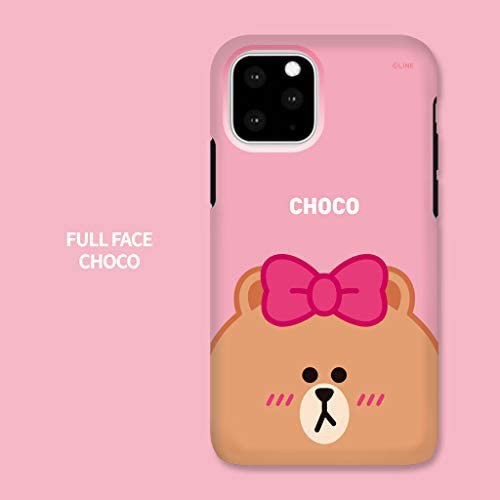 LINE FRIENDS iPhone 11 Pro ケース DUAL GUALD Full Face チョコ