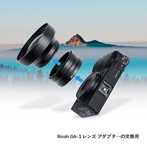 JJC GA-1 レンズアダプター Ricoh GW-4 ワイドコンバージョンレンズ 装着時に使用 リコー Ricoh GR III GRIII  GR3 カメラ用 49mm フィルの通販はau PAY マーケット - tlifeplus au PAY マーケット店 | au PAY  マーケット－通販サイト