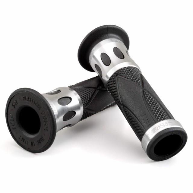 デイトナ PROGRIPプログリップ バイク用 グリップ ハンドル径φ22.2用 122mm スタンダードラバー エンド貫通 728タイプ アルミリング の通販は